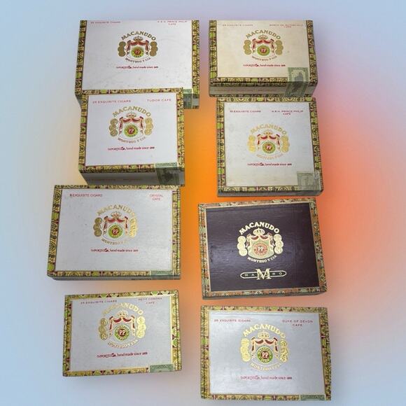 Macanudo Cigar Box Collection SET OF EIGHT - Picture 1 of 3